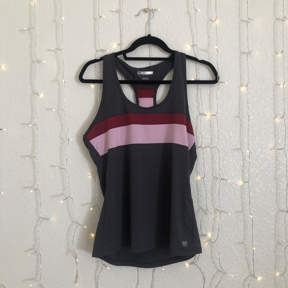forever 21 workout tank (pink/grey)